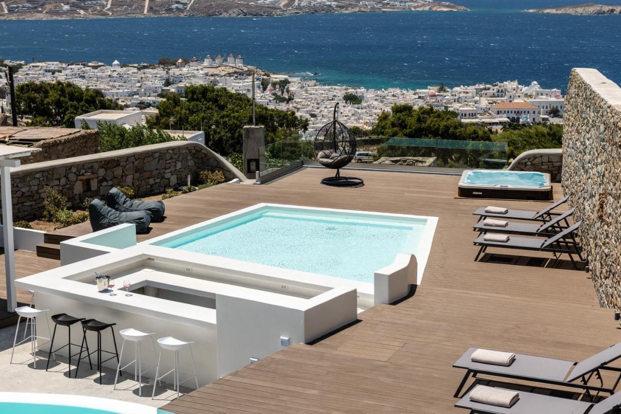 Villa In Mykonos - 6 Bedroom - 1Km From Mykonos Town - Infinity Pool - Sunset View Екстериор снимка