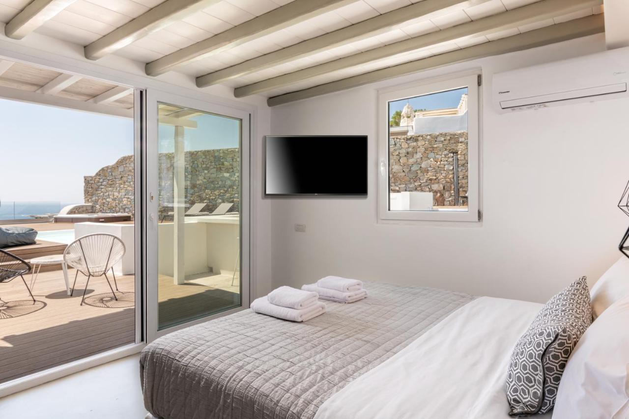 Villa In Mykonos - 6 Bedroom - 1Km From Mykonos Town - Infinity Pool - Sunset View Екстериор снимка